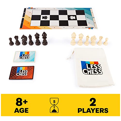 Less Chess- A New Take On Chess From Spin Master Games 2-Player Adult Board Game With Chess Pieces Chess Set, For Adults And Kids Ages 8 And Up #TOP1