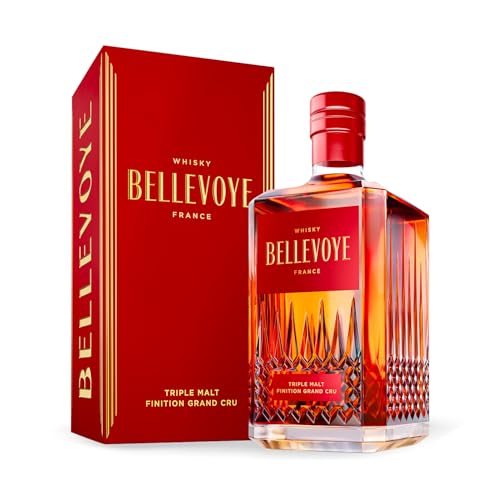 BELLEVOYE - Whisky Triple Malt - Whisky Français Bellevoye Rouge - 43 % Alcool - Origine : 100 % France - 70 cl