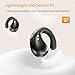 Open Ear Clip on Headphones, Wireless Earbuds Bluetooth 5.3 Sport Earphones Built-in Mic with Ear Hooks 36H Playtime Ear Buds LED Display Charging Case, Waterproof Design for Running Fitness, Black