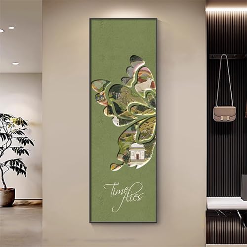 Tapa Cuadro Eléctrico Decorativa con Marco de Aluminio Robusto, Pintura Mural Moderna para Ocultar Caja de Automáticos, Decoración de Pared para Pasillo y Salón(Style-q,16'/40cm)