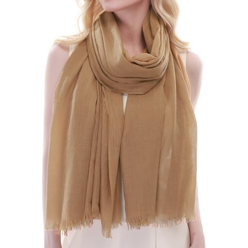 RIIQIICHY Sciarpa Cammello Foulard Donna Pashmina Scialle Stola Elegante Cerimonia