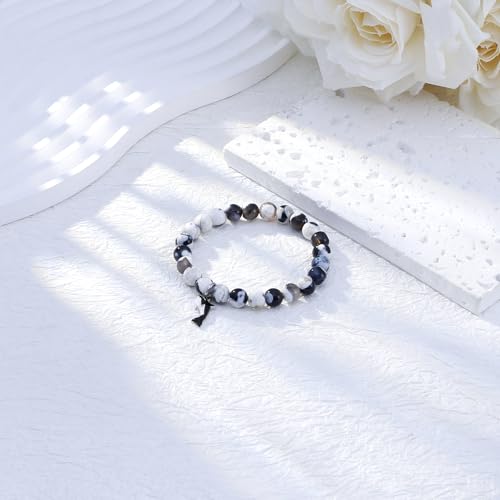 Orca Healing Bracelets for Women Orca Whale Gifts Just a Who Loves Orca Agate Crystal Bracelets Orca Gifts for Women Orca Tail Charm Orca Inspirational Gift3