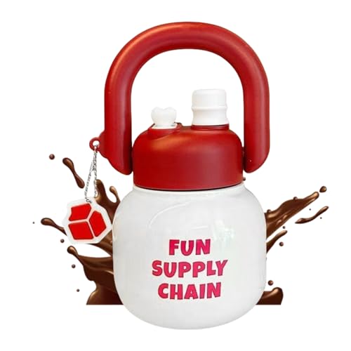 DAWCBVJQ Termo Aislado Al Vacío,Termo de Acero Inoxidable 680ml con Asa y Doble Aislamiento | Taza Hidratación Portátil Con Pajita Y Pico Para Gimnasio, Senderismo, Picnic, Escuela Y Ciclismo