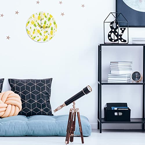 Horloge murale ananas 25 cm silencieuse pour décorer une cuisine lumineuse - 6