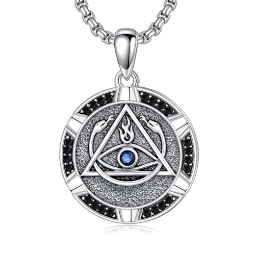 SIMONLY Snake Necklace for Men 925 Sterling Silver Sobriety Necklace Snake Pendant AA Sobriety Jewelry Gifts