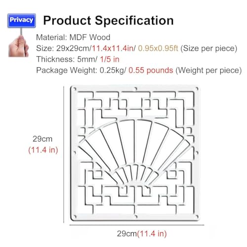 Cloisons de séparation suspendues au plafond PVC décoration bureau 36pcs - 3