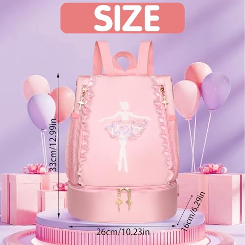 YOUYIKE Niños Mochila de Fitness, Bailar Deportiva Impermeable Bolsa de Playa, Bolsa para Viajes de Gimnasio, Adecuado Chico niña Bolsa Deport, Mochila Con Cordón, Rosa - imagen 2
