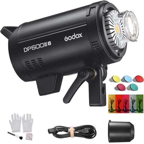 Godox DP600III-V Upgraded Studio Flash Light 600Ws Power GN106 5600±200K Strobe Lighting Built-in 2.4G Wireless X System Bowens Mount Photography Flashes for Wedding Fashion Advertising Photography