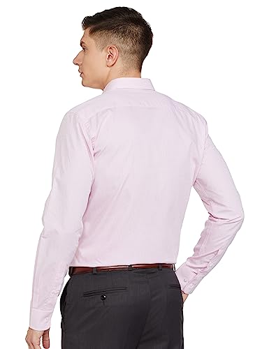 Image of Park Avenue Men's Pure Cotton Structure Pattern Slim Fit Semi Cutaway Collar Full Sleeve Formal Shirt