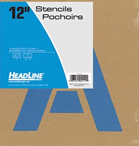 Headline Sign sjablonenset Letters van A-Z. 12 Inch
