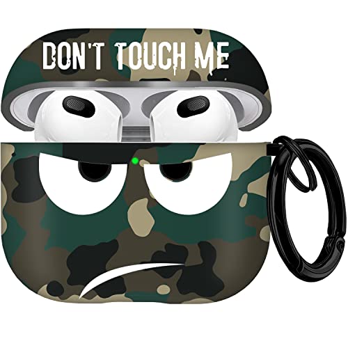 Image of for Airpods 3 Case 2021, Don't Touch Me for Airpods Cover with Keychain Soft Cute Shockproof Cover for Women Men Compatible with for Airpods 3 Charging Case,Green
