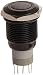 mod/smart Red Illuminated Bulgin Style Latching Vandal Switch - 22mm -Black Housing - Ring Illumination