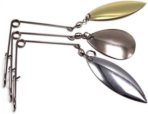 CATCHSIF 15pcs Spinner baits Replacement Blades and swivels to add Extra Flash and Vibration to Your jig
