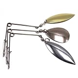CATCHSIF 15pcs Spinner baits Replacement Blades and swivels to add Extra Flash and Vibration to Your