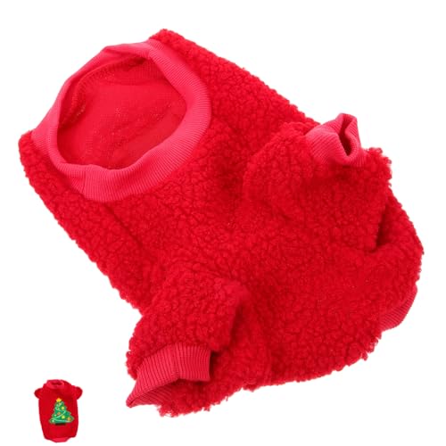 iplusmile ペットの スマスドレス christmas xmas 子犬 大型犬の スマス衣装 犬用冷却マット 装飾 スマスパーティーのペット服 スマスのペットの服 フリース 赤