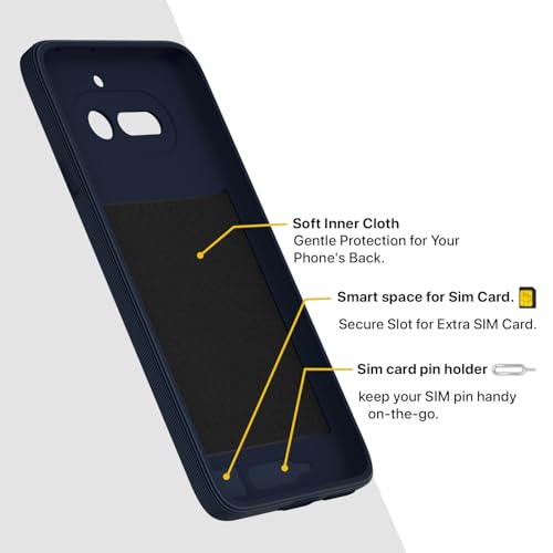 Image of Pikkme Back Cover for Nothing Phone 4a 5G Soft Matte Silicone Mag-Safe Design (Mag-Safe Not Support) Camera Protection | Slim Fit Bumper Cover (Blue)