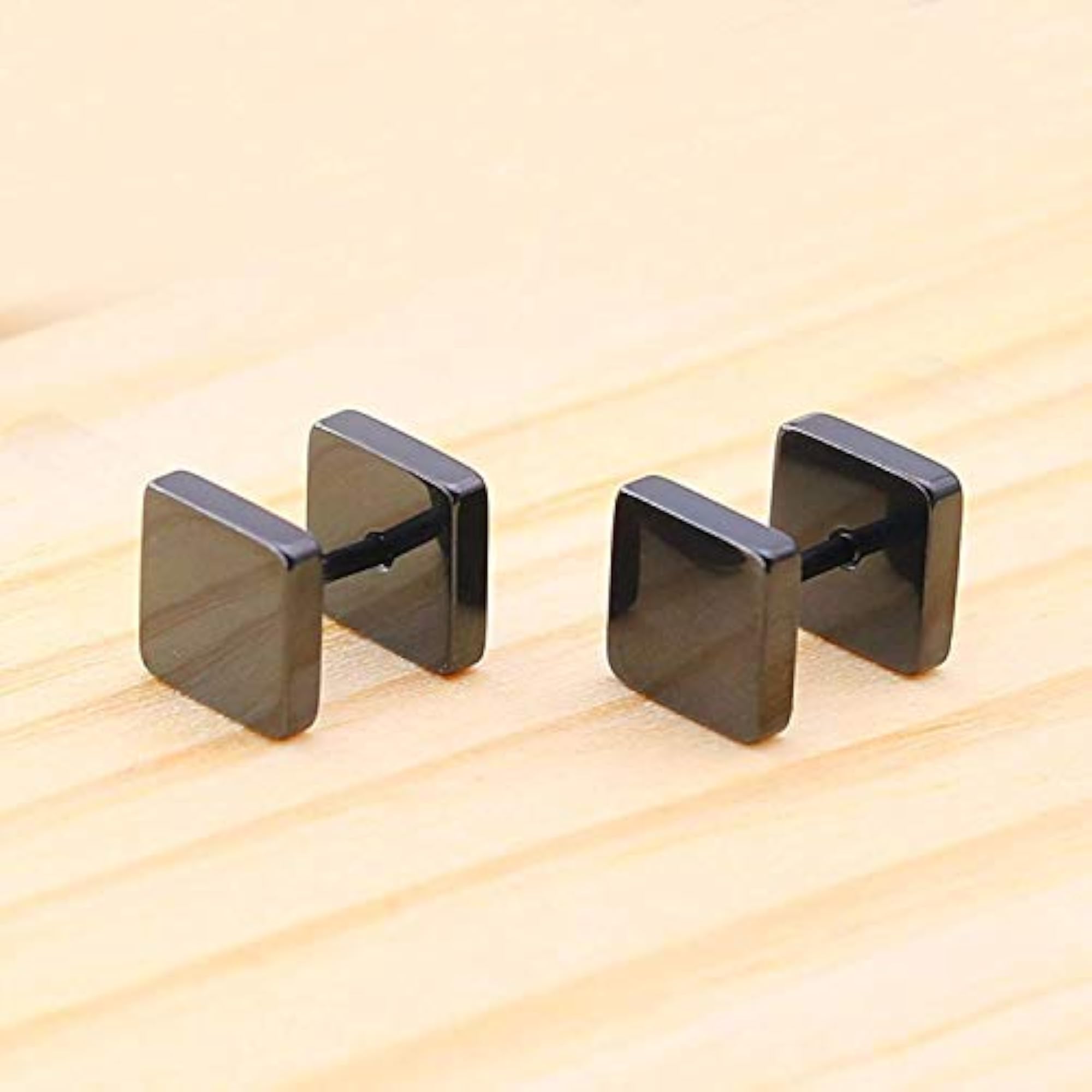 Black Stud Earrings for Men, Boys, and Boyfriends