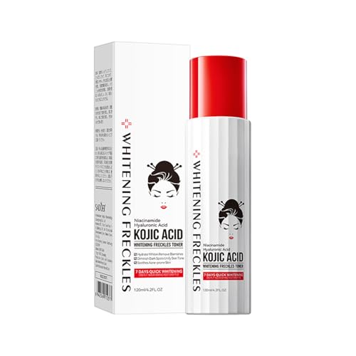 Tonique Visage Éclaircissant À L'Acide Kojique Pour Réduction Des Taches, Facial Toner, Teint Lumineux Uniforme, Atténue Les Taches Brunes Et Les Imperfections, Améliore L'Éclat Naturel