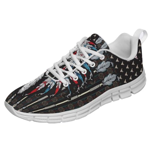 Native American Flag Shoes for Women Men Tennis Shoes 3D Print Fashion Running Sneakers