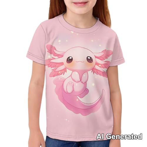 Image of Xhuibop Kids Tshirts Girls Boys 3-16 Years Summer Clothes for Teens Loose Fitting Tops