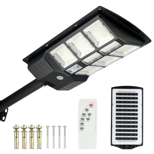 Recopilación de Faroles de luz que Puedes Comprar On-line. 46 Lámpara Solare Exteriores, 1000LM 308LED Farolas Solares Luces Exterior, IP67 Farola Solar Grande, 3 Modos Luces Solares, con Mando a Distancia y Sensor de Radar, para...