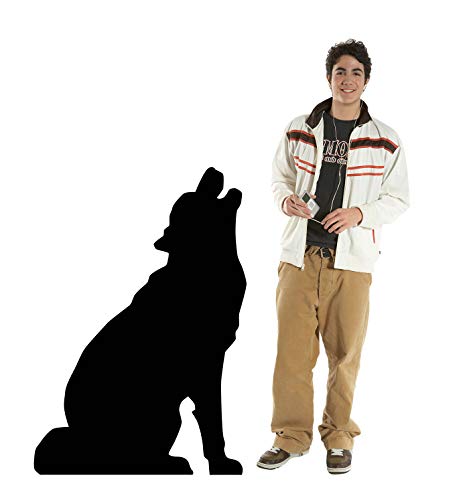 Image of Cardboard People Howling Wolf Silhouette Life Size Cardboard Cutout Standup