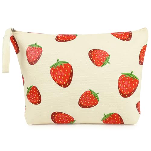 DDLP Strawberry Makeup Bag Travel Cosmetic Bag for Women Strawberry Pouch Wallet Purse Strawberry Accessories Gift