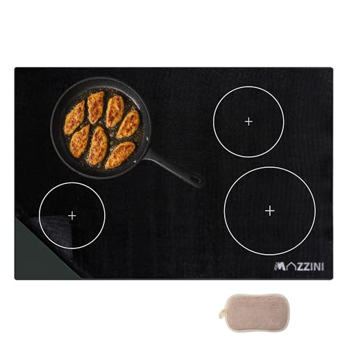 MAZZINI Tappetino Copri Piano Induzione 78x52cm – Protezione Piano Cottura in Silicone e Fibra di Vetro | Antiscivolo, Resistente al Calore 250°C, Facile da Pulire, Copertura Cucina Universale