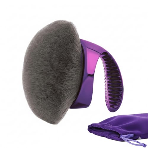 WendMart Brocha de maquillaje corporal – Aplicador Kabuki extra grande para autobronceador, bronceador y base – Acabado aerógrafo impecable y sin rayas – cerdas veganas con infusión de carbón