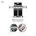 GRISUN 7628 Igniter Kit for Genesis 310 and 320 Gas Grills, 2011 & Newer (Front Mounted Control Panel) Electronic Igniter, Electrodes Ignitions Kit Weber Genesis 300 Series Gas Grill