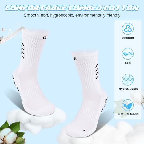 4-Pair Cotton Grip Soccer Socks Men Women Non-slip Football Socks Sport Sock Yoga Pilates Basketball Hikking Cycling3