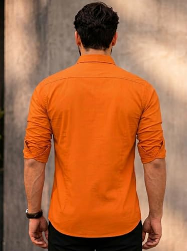 Image of Amazon Brand - INKAST Cotton Shirt for Men | Regular Fit Full Sleeve Casual Shirt | Stylish Formal Office Wear Shirts for Men | Soft Comfortable Breathable Cotton Fabric | Fashionable Office Wear