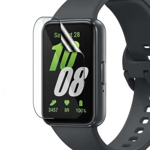 Image of FCS (Pack of 3 SmartWatch Screen protector for Samsung Galaxy Fit 3 (1.6 inch) | Ultrathin 0.125mm 9H anti shock flexible TPU membrane