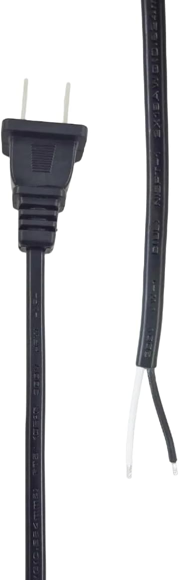18AWG 2 Prong 6FT Flat Shape 2 Wire Power Supply Cord,Replacement for Drills, Grinders, Vacuums, Miter Saws, Chop Saws, Sanders, Appliances, Motors etc Power Tools