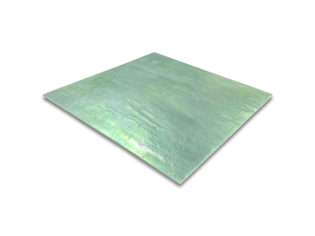 Sai Mosaic Art Stained Glass Sheet 8"x8" for Mosaic Work Iridescent Green