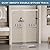 Udorich Enhance Bathroom Safety with Semi-Frameless Double Sliding Shower Door, Clear Tempered Glass, 56-60 in. W x 76 in. H