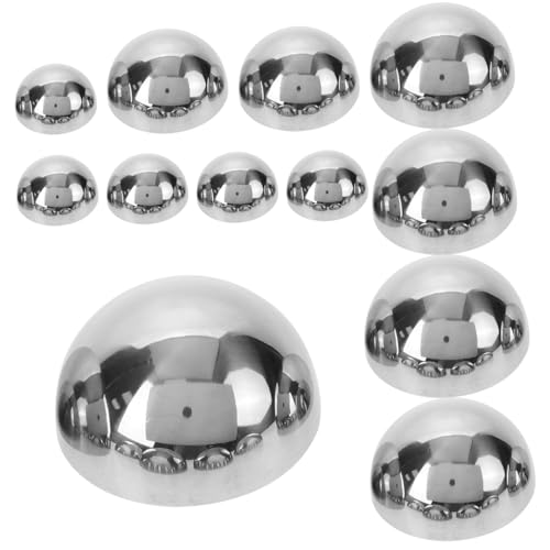 IWOWHERO 12Pcs Garden Gazing Balls Reflective Hemisphere Spheres for Outdoor Decoration for Garden Patio and Home Decor