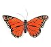 Touch of Nature 23023 Feather Butterfly, 6-Inch, Orange/Black