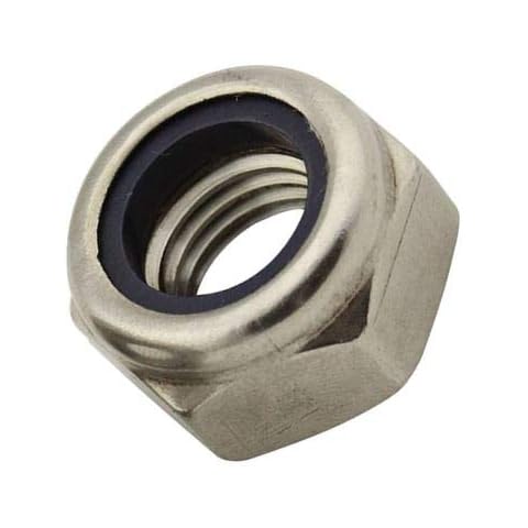 Dewtec / 50 STK - M2,5 - Sicherungsmuttern DIN 985 Edelstahl A2 Stoppmuttern Klemmmuttern selbstsichernde Sechskantmuttern niedrige Form 2,5 mm Cover