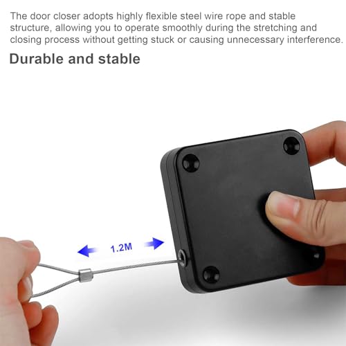 WJUAN Türschließer, Automatische Türschliesser, 1200N Zugfestigkeit, Automatische Türschließer, Mit Kordelzug, Einfache Installation(Kabellänge 1,2 m, Durchmesser 1,2 mm)