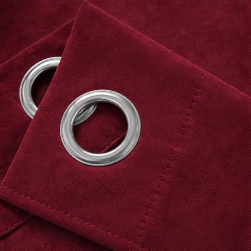 Image of Blackout Curtains for Bedroom Pack of 2 - Maroon 9 Feet Long, 4.5 Ft Wide, Thermal Insulated Room Darkening Curtains, Light Blocking, Noise Reducing & Energy Saving Drapes (9 x 4.5 Ft)