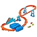 Hot Wheels Toy Car Track Set, Deluxe Building Box with Motorized Booster, 1:64 Scale Vehicle, Speed Snap Track, Boosted Jump Speedway