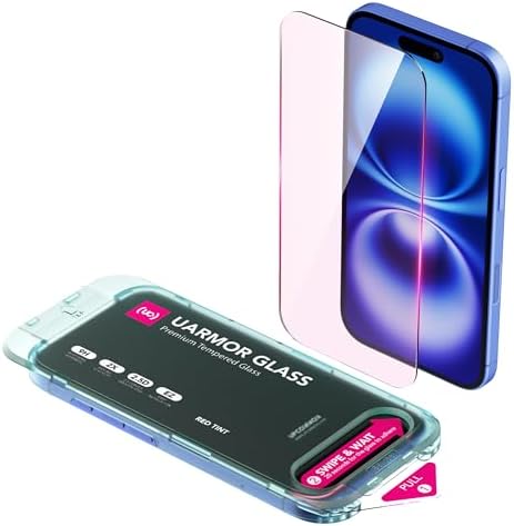 UARMOR Red Light Screen Protector for iPhone 16 [6.1 Inch] Anti B...