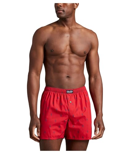 Polo Ralph Lauren Mens AOPP Woven Boxer RL2000 Red/Cruise Navy AOPP X-Large