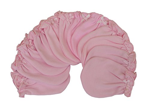 6 Pairs Cotton Newborn Baby/Infant No Scratch Mittens Gloves - Solid Pink