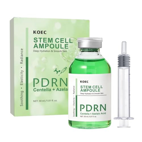 Image of KOEC Centella PDRN Stem Cell Serum for Face with CICA,Sodium DNA & Hyaluronic Acid,Cooling & Soothing Skin Deep Hydration,Balances Oil,Gentle Facial Ampoule for All Skin Types 1.01 Fl Oz