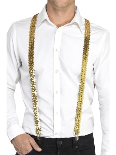 Sequin Braces ~ Gold Coloured