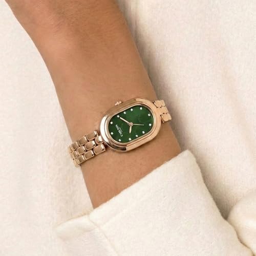 Image of Carlton London Women Cecil Analog Watch, Oval Dial, Stainless Steel Strap, Quartz Movement, 30M Water Resistant, Casual Wear