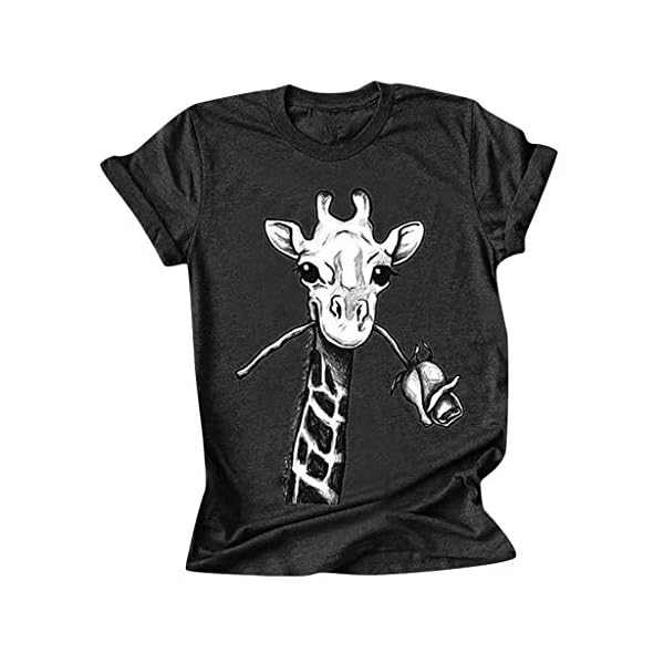 Plus Size Sweatshirt for Women Summer Short Sleeve 3D Animal Printed O-Neck Tops Tee T-Shirt Blouse