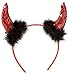 Produktbild W WIDMANN MILANO Party Fashion - Teufelshörner mit Pailletten, Haarreif, Accessoire für Teufelskostüme, Halloween